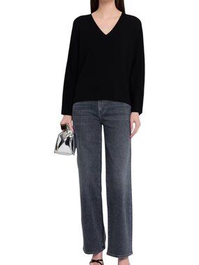 Lafayette 148 New York Wide/Straight Leg Long Inseam Jeans - Indigo Wash - 16